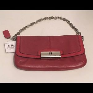 Red Coach Chain Clutch